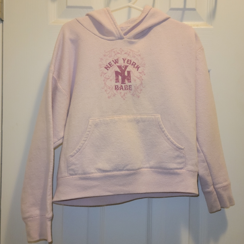 Girls' pink hooded sweatshirt